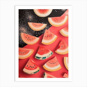 Art Deco Watermelon 2 Art Print