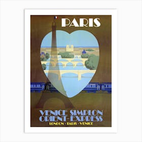 Paris Venice, Simplon Orient Express Art Print