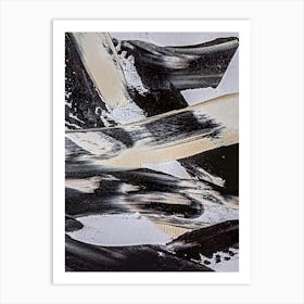 Black And White Abstract Painting Art Print