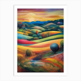 Sunset In The Countryside 17 Art Print