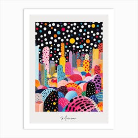 Poster Of Moscow, Illustration In The Style Of Pop Art 3 Art Print