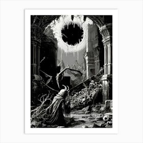 Dark Gothic Demon Art Print