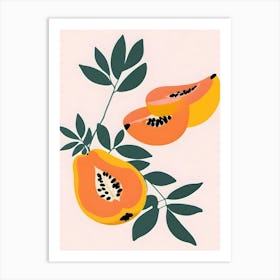 Papa Yay! Tropical Fruit Papaya Art Print