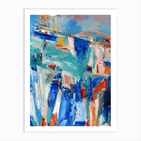 Port Of San Diego United States Abstract Block harbour Art Print