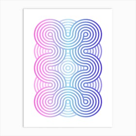Abstract Retro Psychedelic Pattern Art Print