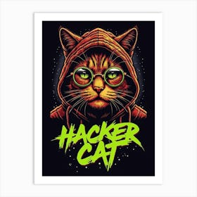 Hacker Cat Art Print