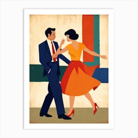 Couple Dancing Art Print