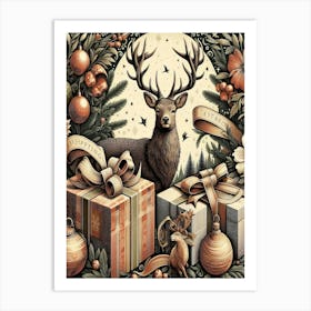 Christmas Tree 5 Style William Morris Art Print