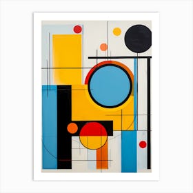 Abstract Painting With Circles And Lines 3 Art Print