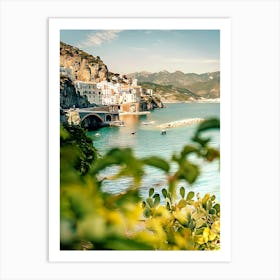 Sorrento Italy View Of The Town And The Seaside In A Summer Day Art Print