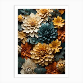 Paper Flowers 7 Art Print