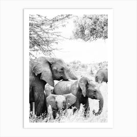 Kenya Elephants Art Print