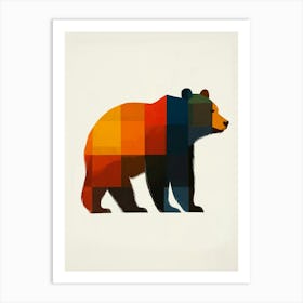 Bear - Abstract Art Art Print