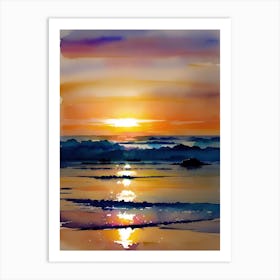 Sunset At The Beach 23 Art Print