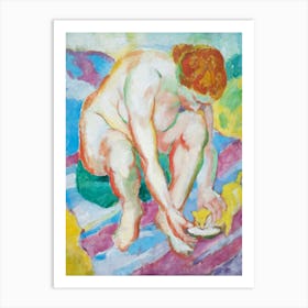 Franz Marc S Nude With Cat (1910), Franz Marc Art Print