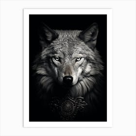 Indian Wolf Portrait 3 Art Print