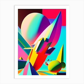 Spacecraft Abstract Modern Pop Space Art Print