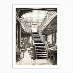 Titanic Ship Interiors Vintage 4 Art Print