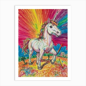 Rainbow Unicorn 4 Art Print