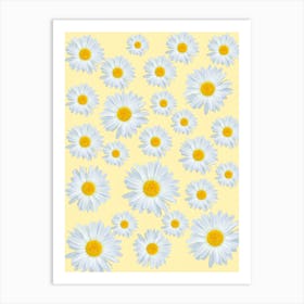 Daisy dreams cream Art Print