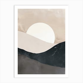 Calm Beneath The Waves Minimalist Style Art Print