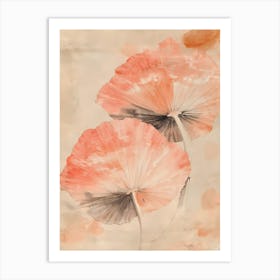 abstract modern mushrooms painting Art Print