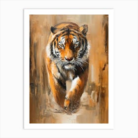 Tiger Running Art Print