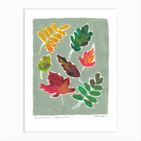 Autumn leaves Art Print