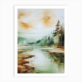 Sunrise By The Lake 1 Art Print