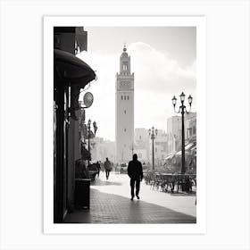 Casablanca, Morocco, Photography In Black And White 1 Art Print