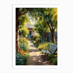 Garden Path 1 Art Print