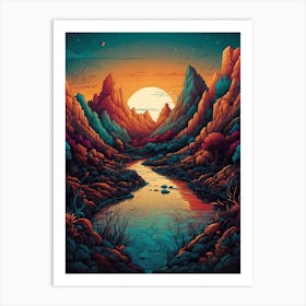 Landscape Painting 21 Art Print