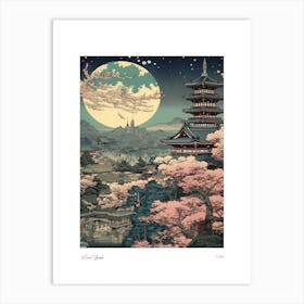 New York Usa Woodblock 2 Watercolour Travel Poster Art Print