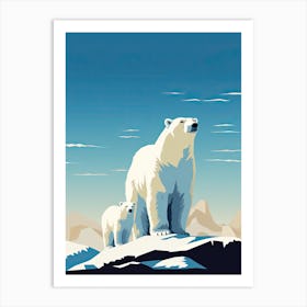 Glacial Warmth; Oil Masterpiece Of Polar Bear Kin Art Print