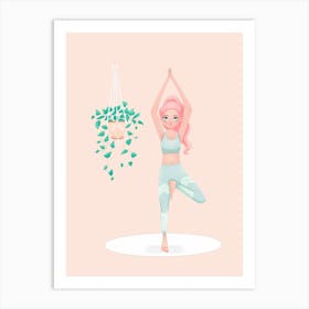 Yoga Tree Pose Art Print