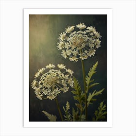 Two Flowers On A Dark Background Art Print