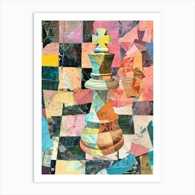 Kitsch Chess Collage 1 Art Print