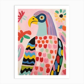 Pink Scandi Hawk 4 Art Print