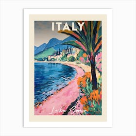Lake Como Italy 8 Fauvist Painting  Travel Poster Art Print