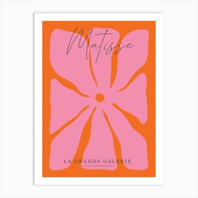 Matisse Inspired Pink Flowers Art Print