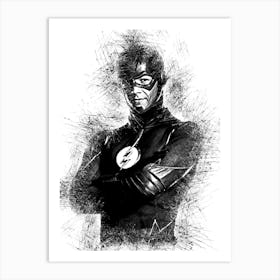 The Flash Drawing Pencil Art Print