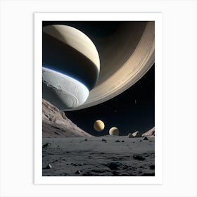 Saturn's Moons 2 Art Print