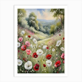 Impressionist Floral Landscape Art Print