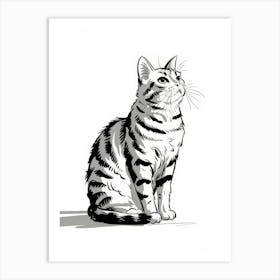 Striped Cat 1 Art Print