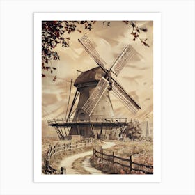 Windmill Art Print