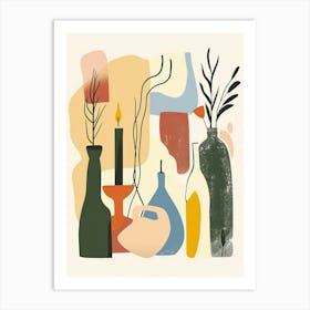 Cute Objects Abstract Illustration 21 Art Print