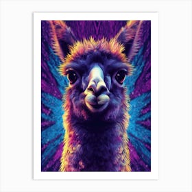 Llama Tripping Art Print