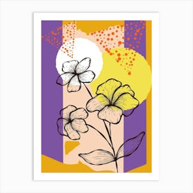 Abstract Flowers 1 Art Print