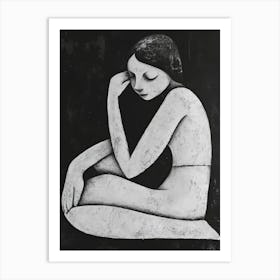 Woman Sitting Art Print