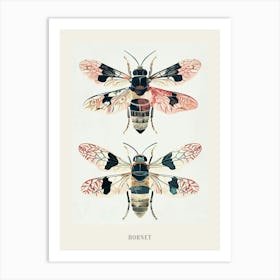 Colourful Insect Illustration Hornet 2 Poster Art Print